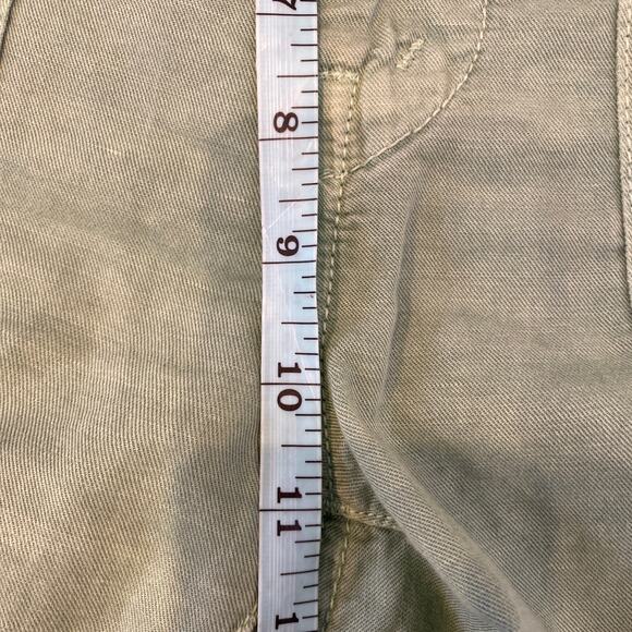 Mother The Shaker Chop Crop Hedge Green Pants Cotton Linen EUC Sz 27 - Picture 14 of 16